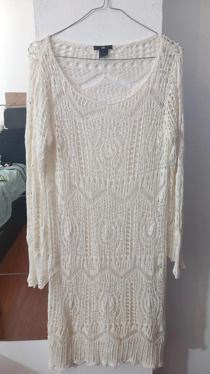 Robe courte en dentelle H&M M | Vestido rendado